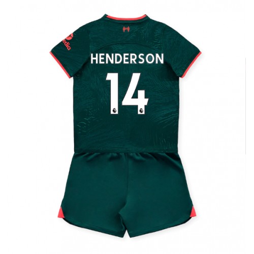 Dres Liverpool Jordan Henderson #14 Rezervni za djecu 2022-23 Kratak Rukav (+ kratke hlače)